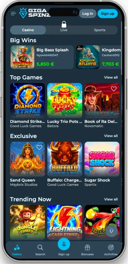 Gigaspinz application